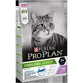 Croquettes pour chat Pro Plan Sterilised Senior Longevis riche en dinde 3kg