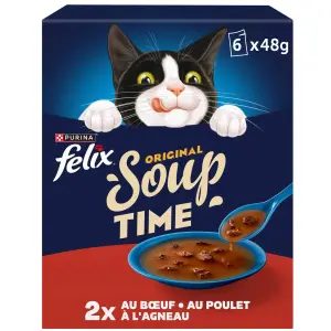 FELIX Soup sélection de la campagne pour chat 6 sachets 288g