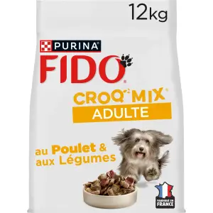 FIDO croq'mix croquettes au poulet et légumes pour chien adulte 12kg