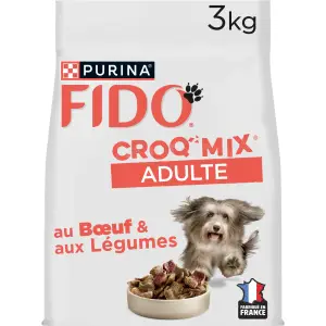 FIDO Croq'mix croquettes boeuf et légumes pour chien 3kg