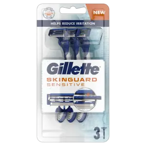 GILLETTE Skinguard Sensitive Rasoirs jetables 3 rasoirs