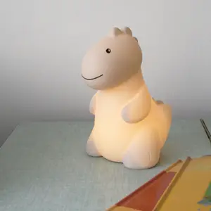 Veilleuse rechargeable Jéroom le dinosaure sable (17 cm)