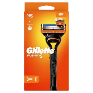 GILLETTE Fusion5 Rasoir avec recharges 3 recharges 1 rasoir