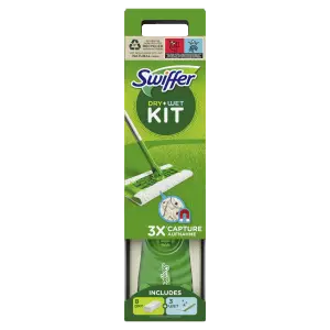 SWIFFER Dry+Wet Kit Balai et lingettes humides 1 balai + 11 lingettes 1 kit