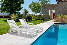 Bain de soleil en plastique blanc Bica Riva