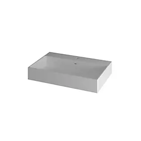 Vasque à poser rectangulaire en résine blanc mat L.91 x H.12 cm Monolite