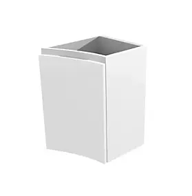 Meuble complément sous vasque l.34 cm, blanc mat, version droite, Vague