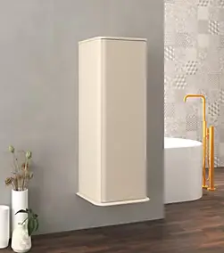 Colonne de salle de bains à suspendre 1 porte H.123 cm, beige coton mat, IDRA