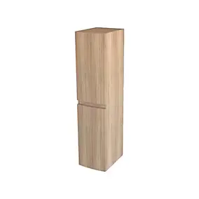 Colonne de salle de bains effet bois strié l.30 x H.130 x P.40 cm, Vague