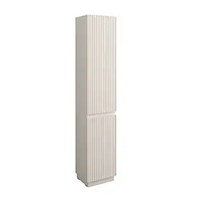 Colonne de salle de bains 2 portes à poser H.185 x P.30 x l.36 cm blanc mat Monolite