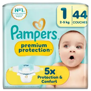 PAMPERS Premium Protection couches taille 1 (2-5kg) 44 couches