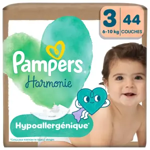 PAMPERS Harmonie couches taille 3 (6-10kg) 44 couches