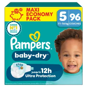 PAMPERS Baby Dry couches taille 5 (11-16kg) 96 couches
