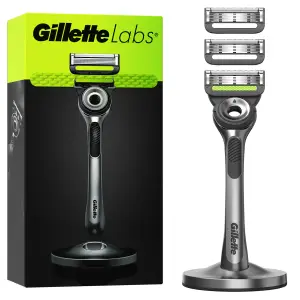 GILLETTE Labs Rasoir avec barres exfoliantes 1 rasoir 2 recharges 1 support magnétique 1 kit