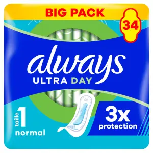 ALWAYS Serviettes hygiéniques ultra normal sans ailettes 34 serviettes