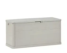 Coffre de jardin 280 L, l.117 x H.56 x P.45 cm, taupe, Toomax Woody's