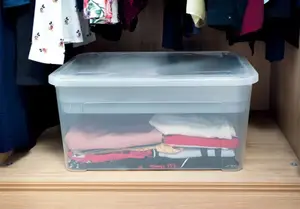Boite de rangement avec plateau 43 L