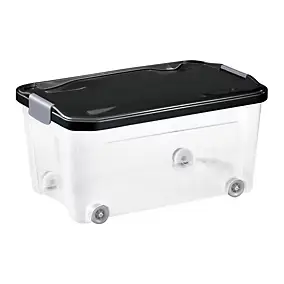 Boîte de rangement avec roulettes Tontarelli Combi Box 43 L couvercle noir vendue par 3 pièces