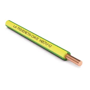 Câble électrique d'installation HO7VU 2,5MM2 100ML vert/jaune