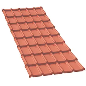 Plaque de toiture imitation tuile Coverlife Tegola en pvc terracotta - 208 x 107 cm