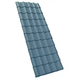 Plaque de toiture imitation tuile Coverlife en pvc bleu ardoise - 230 x 78 cm