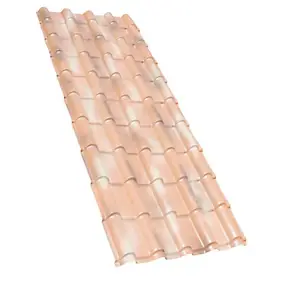 Plaque de toiture imitation tuile Coverlife en pvc sienne antique - 230 x 78 cm