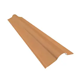 Faitière pour plaque de toiture imitation tuile Coverlife en pvc terre naturelle 105 cm