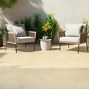 Carrelage sol extérieur en grès cérame émaillé effet travertin beige l.60 x L.60 x ép.0.74 cm Traverno
