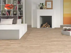 Carrelage de sol intérieur parquet beige 1,62 m²