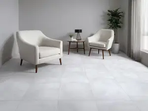 Carrelage de sol intérieur grès émaillé gris FLOREAL