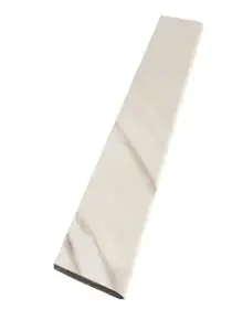 Plinthe grès cérame émaillé beige intérieur extérieur CALACATTA - 7 x 45 cm