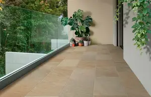 Carrelage extérieur grès cérame émaillé beige R10 - 31 x 62 cm