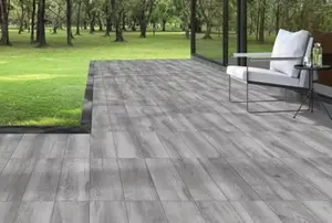 Carrelage sol extérieur grès cérame émaillé gris R11 50 x 50 cm