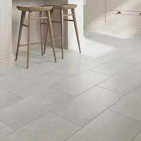 Carrelage sol et mur intérieur ivoire effet pierre L.60 x l.30 cm x ép.9,5 mm, Oikos