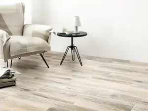 Carrelage de sol intérieur "Larix" gris clair 31 x 62 cm