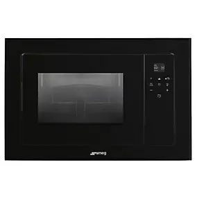 Four micro-ondes encastrable Linéa 20L FMI120B3 Smeg verre noir