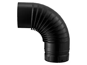 Coude émaillé noir mat 90° ø130 mm Poujoulat