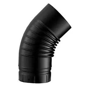 Coude émaillé noir mat 45° Ø150 mm Poujoulat