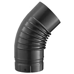 Coude émaillé gris 45° Ø130 mm Poujoulat
