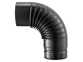 Coude émaillé gris 90° ø150 mm Poujoulat