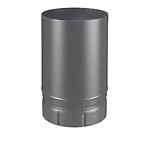 Tuyau de poêle à bois émaillé gris 250 mm ø 130 mm