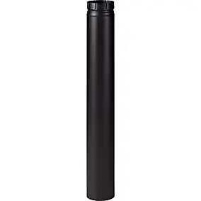 Tuyau de poêle à bois émaillé noir mat 100 cm Ø180 mm Poujoulat