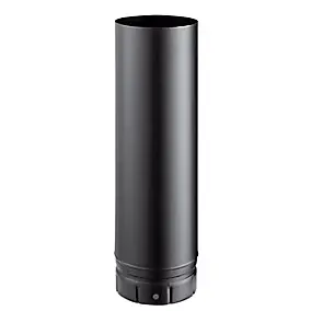 Tuyau de poêle à bois émaillé noir mat 50 cm Ø180 mm Poujoulat