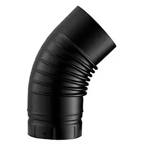 Coude émaillé noir mat 45° Ø180 mm Poujoulat