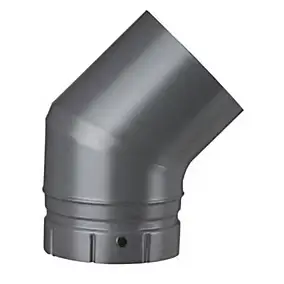 Coude émaillé segmenté Gris 45° x ø130 Poujoulat