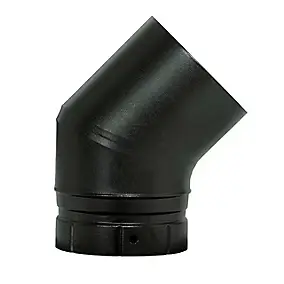 Coude émaillé segmenté Noir 45° x ø130 Poujoulat