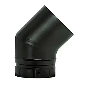 Coude émaillé segmenté Noir 45° x ø150 Poujoulat