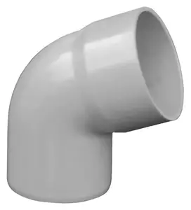 Coude en PVC Dév. 25 cm gris