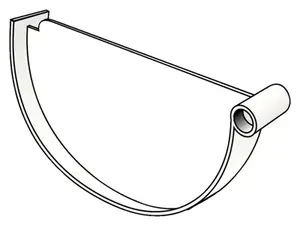 Fond de naissance en PVC blanc avec profilé de gouttière de 25 mm