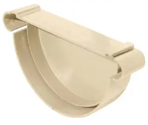 Fond de gouttière en PVC profilé de 33 mm sable